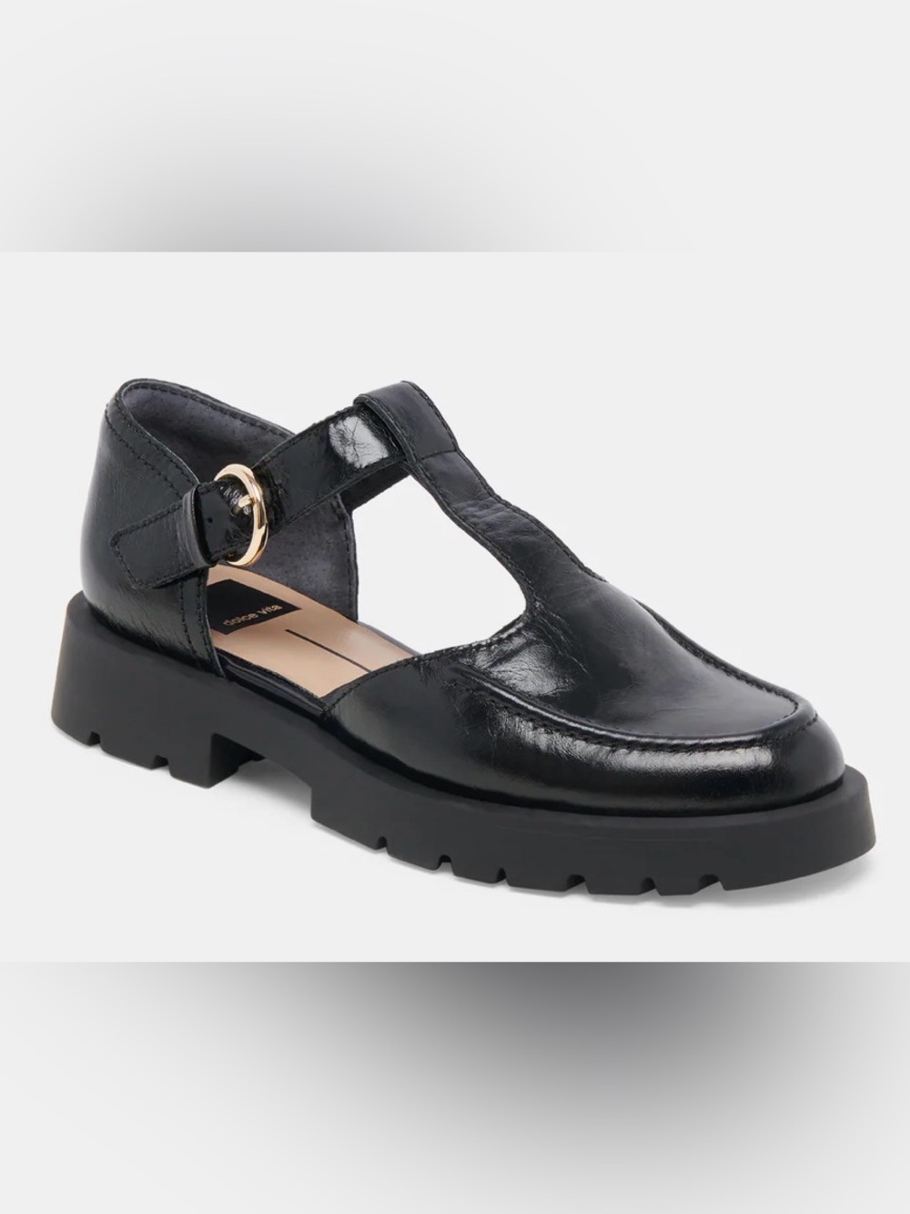 Dolce Vita Emilio Flats Midnight Crinkle Patent Leather size 11 NEARLY NEW
